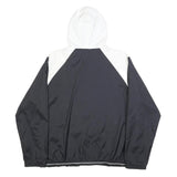 NIKE Mens Black & White Zip Hooded Reversible Jacket L Polyester Windbreaker