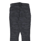 DKNY Womens Black Slim Skinny Denim Cotton Blend W29 L26 Camouflage Print Jeans