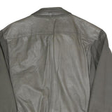 Mens Grey Polyester Blend Zip Jacket M Casual Outdoor Lightweight Regular Fit