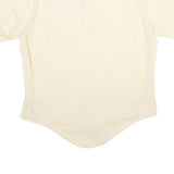 WEDGEFIELD Mens Cream Shirt L Casual Button Short Sleeve Polyester Blend