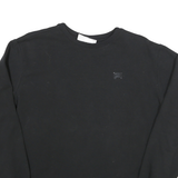 FILA Mens Black Crew Neck M Sweatshirt Cotton Blend Pullover Casual