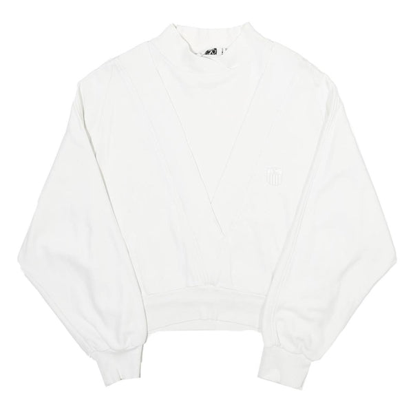 VALENTINO Womens White Cotton Crew Neck L Sweatshirt Stylish Pullover