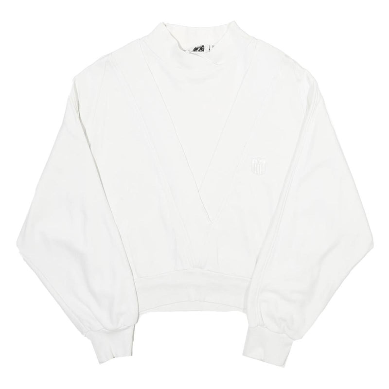 VALENTINO Womens White Cotton Crew Neck L Sweatshirt Stylish Pullover