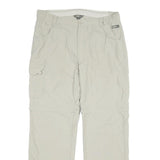 SALEWA Mens Nylon Beige Relaxed Cargo Zip Trousers W36 L33 Outdoor Utility Pants