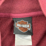 Grand Canyon Harley Davidson Zip Up - Large Burgundy Cotton