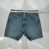 Levis Denim Shorts - 34W 9L Blue Denim