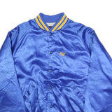 DUNBROOKE Mens Blue Yellow Baseball Board Member Jacket XL Polyester Satin