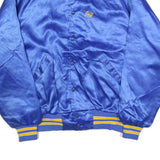 DUNBROOKE Mens Blue Yellow Baseball Board Member Jacket XL Polyester Satin