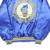 DUNBROOKE Mens Blue Yellow Baseball Board Member Jacket XL Polyester Satin