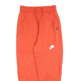 NIKE Womens Joggers Orange M W28 L26 Cotton Blend Slim Tapered Casual Sportswear