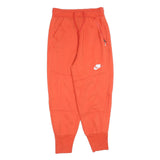 NIKE Womens Joggers Orange M W28 L26 Cotton Blend Slim Tapered Casual Sportswear