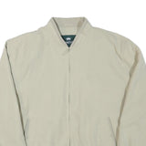 KINGFIELD Mens Cream Jacket L Polyester Blend Bomber Zip Closure Casual