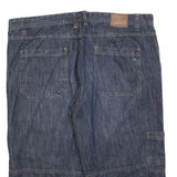 HOTTRIC Mens Denim Blue Cargo Shorts 2XL W40 Cotton Blend Casual Summer