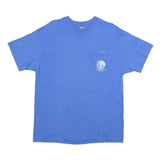 HANES Mens Blue Loika Graphic T-Shirt L Short Sleeve Crew Neck Cotton Blend