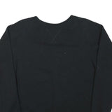 CHAMPION Mens Black Cotton Blend Crew Neck XL Classic Logo Sleeve Sweatshirt