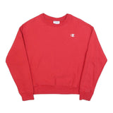 CHAMPION REVERSE WEAVE Womens Red Crew Neck M Cotton Blend Sweatshirt