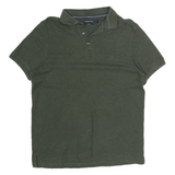 NAUTICA Mens Green Slim Fit Short Sleeve Classic Cotton Polo Shirt M