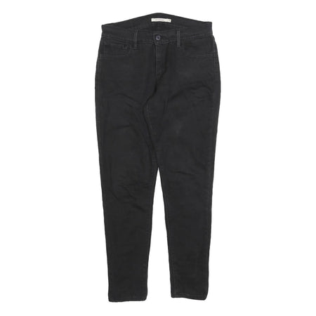 LEVI'S 710 Womens Jeans Black Slim Skinny Denim W31 L28 Stretch Zip Fastening