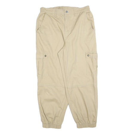 WILD FABLE Womens Cotton Blend Beige Relaxed Cargo Trousers W32 L28 Casual
