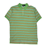 Polo By Ralph Lauren Striped Polo Shirt - XL Green Cotton