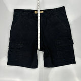Wrangler Cargo Shorts - 37W 10L Black Cotton