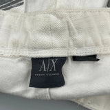 Armani Exchange Graphic Jeans - 26W UK 4 White Cotton