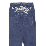 SOUTHPOLE Womens Relaxed Denim Blue Jeans W32 L28 Casual Cotton Zip Pockets