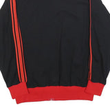 Mens Black & Red Plain Zip Jacket M Polyester Blend Sport Casual Tracksuit Top
