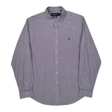 Ralph Lauren Striped Shirt - Large Purple Cotton
