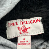 Age 4 True Religion Hoodie - Small Grey Cotton