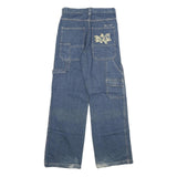 OKANAGAN Womens Jeans Blue Relaxed Wide-Leg Denim Medium W23 L30 Casual Pocket