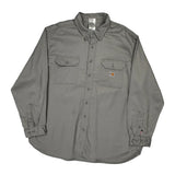 Carhartt Shirt - 2XL Gray Cotton Blend