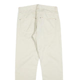 GRIGIO PERLA Mens Cotton Blend Beige Regular Straight Trousers W32 L30 Casual