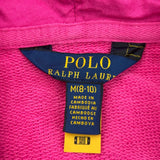 Age 8-10 Polo By Ralph Lauren Hoodie - Medium Pink Cotton