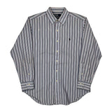 Polo By Ralph Lauren Striped Shirt - Medium Blue Cotton