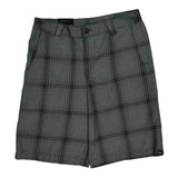 Quiksilver Checked Chino Shorts - 31W 10L Gray Cotton
