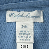 Age 24 Months Ralph Lauren Polo Shirt - 3XS Blue Cotton