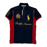 Polo By Ralph Lauren Graphic Polo Shirt - Small Navy Cotton