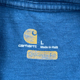 Carhartt T-Shirt - Large Blue Cotton