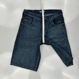 Sean John Denim Shorts - 32W 12L Dark Wash Cotton