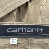 Carhartt Double Knee Cargo Trousers - 38W 30L Brown Cotton