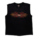 Rehoboth Beach Harley Davidson Graphic Vest - Large Black Cotton