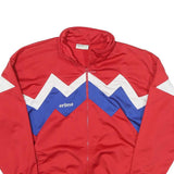 ERIMA Mens Red White & Blue Zigzag Polyester Blend Athletic Zip Jacket M