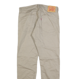 LEVI'S Mens Cotton Beige Regular Straight Trousers W32 L32 Classic Zip Casual