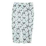 G21 Womens Blue & Black Floral Pencil Knee Length Cotton Blend Skirt M