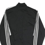 ADIDAS Mens Black White Track Jacket M Polyester Blend Zip Athletic Sportswear
