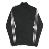 ADIDAS Mens Black White Track Jacket M Polyester Blend Zip Athletic Sportswear