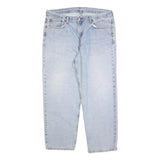 LEVI'S Mens Regular Fit Blue Denim Straight Light Wash W38 L29 Cotton Blend Zip