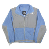 THE NORTH FACE Womens Blue & Grey Fleece Jacket XS Polyester Zip Outdoor Casual