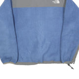 THE NORTH FACE Womens Blue & Grey Fleece Jacket XS Polyester Zip Outdoor Casual